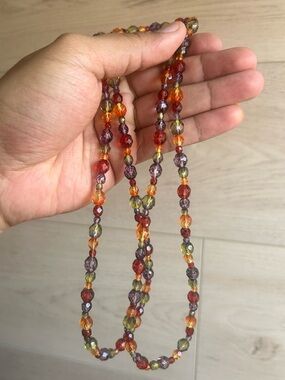 Multicolored Czech Glass Beaded Necklace